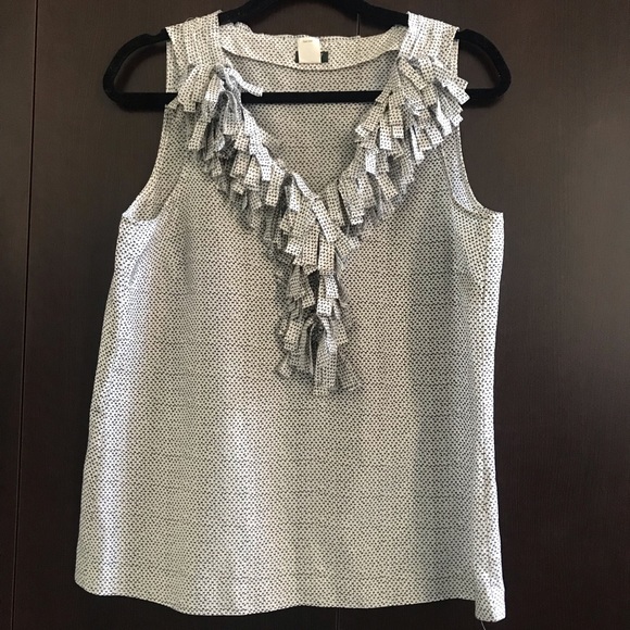 J.Crew silk ruffle top - Picture 1 of 2